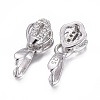 Anti-Tarnish Rhodium Plated 925 Sterling Silver Pendant Bails STER-L058-021P-2