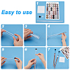 50Pcs Transparent Tube Plastic Bead Containers with Lids & 2 Styles Blank Paper Stickers FIND-GA0008-27-3