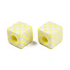 Opaque Resin European Beads RESI-N022-10B-C03-2