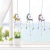 Moon & Star Alloy Hanging Ornaments HJEW-TADJ0024-8