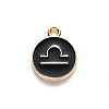 Alloy Enamel Pendants ENAM-S124-01B-08K-2