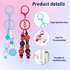 5Pcs 5 Colors Alloy & Iron Beadable Bar Keychain for DIY Crafts Jewelry Making KEYC-TA0001-28-5
