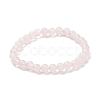Natural Rose Quartz Beaded Stretch Bracelets BJEW-A117-B-11-5