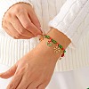 Christmas Alloy Enamel Charm Bracelets LS-BJEW-B155-01A-KCG-1