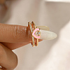Fashionable Cute Brass Cubic Zirconia Cuff Rings XX5517-3