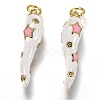 Brass Enamel Pendants X-KK-B026-15G-C-2