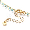 Brass Handmade Glass Beaded   Necklaces NJEW-JN03135-01-3