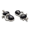 Synthetic Blue Goldstone Kitten Pendants X-G-P352-B03-2
