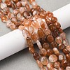 Natural Red Rabbit Fur Rutilated Quartz Beads Strands G-K395-A03-02-1