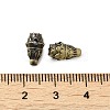 Lotus Flower Tibetan Style Rack Plating Brass 3 Hole Guru Beads KK-Q805-10AB-3