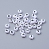 Acrylic Horizontal Hole Letter Beads X-PL37C9070-X-2
