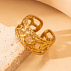 201 Stainless Steel Oval Link Chain Cuff Rings FS-WG16057-23-1