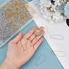 SOFPLATE 200Pcs 2 Colors Brass Hoop Earrings Findings Kidney Ear Wires KK-SP0001-30-3