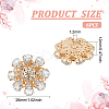 6Pcs Acrylic Rhinestone Buttons DIY-FG0004-60C-2
