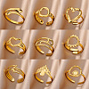 Simple Style 304 Stainless Steel Cuff Rings for Women FS-WGD177D-02-2