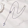304 Stainless Steel Rosary Bead Necklaces NJEW-JN05775-5
