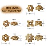 100Pcs 5 Styles Multi-Petal Alloy Bead Caps PALLOY-SZ0001-32-2
