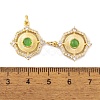 Rack Plating Brass Micro Pave Clear Cubic Zirconia Pendant KK-K367-13G-3