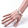 Adjustable Printed Cowrie Shell Braided Bead Bracelets BJEW-JB05154-01-5