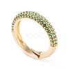 Adjustable Brass Micro Pave Cubic Zirconia Cuff Rings RJEW-L098-007-G-3