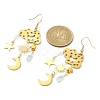 Transparent Glass Dangle Earrings EJEW-TA00259-01-2