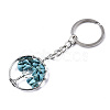 Natural Howlite Chips Chakra Keychain G-N0326-003E-2