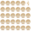30Pcs 1-Hole Alloy Shank Buttons BUTT-PH0001-80G-1