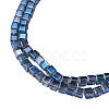Electroplate Transparent Glass Beads Strands EGLA-N002-28-F06-2