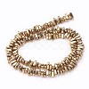 Electroplated Non-magnetic Synthetic Hematite Beads Strands X-G-P367-G04-2