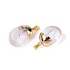 Natural Quartz Crystal Pendants G-N360-05G-01-2