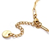 Brass Enamel Evil Eye Link Chain Necklaces NJEW-P256-02-5