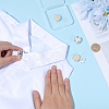 4Pcs Zinc Alloy & Rhinestone Cufflinks BUTT-PH0001-84A-3
