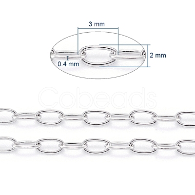Tarnish Resistant 304 Stainless Steel Cable Chains CHS-L024-013B-1