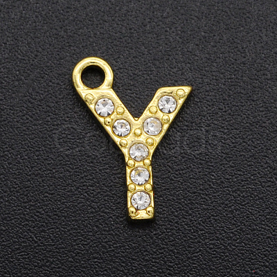 Alloy Rhinestone Charms PALLOY-S098-DA021-Y-1