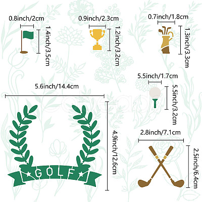 Golf Theme Stainless Steel Metal Cutting Dies Stencils DIY-WH0238-171-1