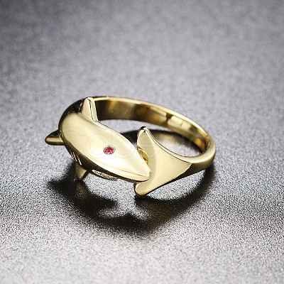 Brass Rhinestone Cuff Open Rings WG3D993-02-1