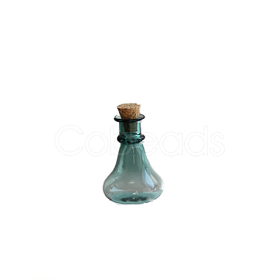 Miniature Glass Empty Wishing Bottles BOTT-PW0006-01G-1