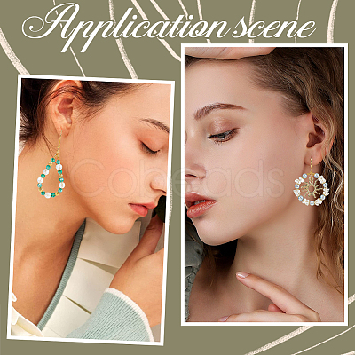 DIY Brass Teardrop & Ring Dangle Earring Making Kit KK-SP0002-10A-1