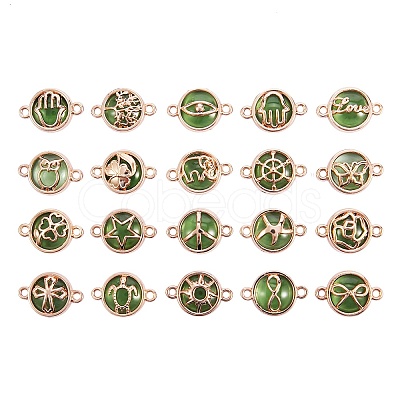 40Pcs 20 Style Glass Links/Connectors GLAA-SZ0001-63-1