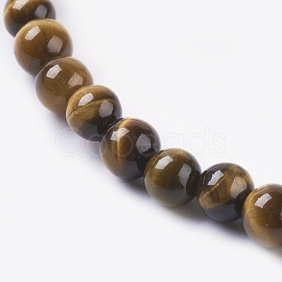 Natural Tiger Eye Beads Strands G-G099-4mm-5-1