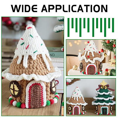 1Set Christmas Theme DIY Crochet Kit for Beginners DIY-SC0027-78B-1