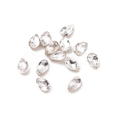 Glass Rhinestone Cabochons GGLA-P002-08C-01-1