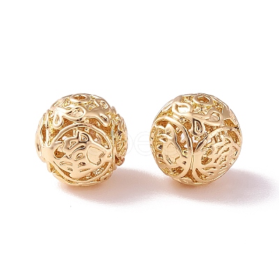 Brass Hollow Round Beads LS-KK-P226-29CG-1