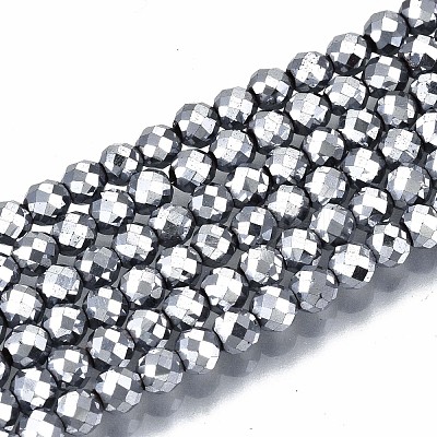 Electroplate Non-magnetic Synthetic Hematite Beads Strands G-T114-60A-P-1