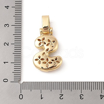 Brass Micro Pave Cubic Zirconia Pendants ZIRC-P121-01G-S-1