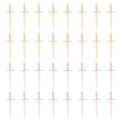 32Pcs 2 Colors Rack Plating Alloy Pendants FIND-UN0001-79-1