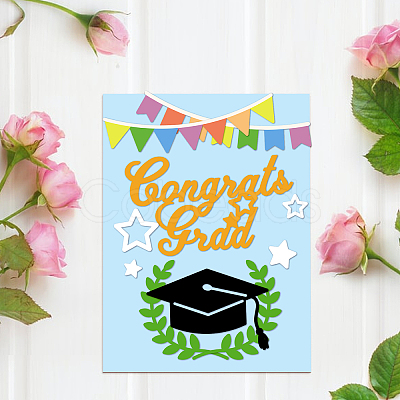 Graduation Theme Carbon Steel Cutting Dies Stencils DIY-WH0263-0252-1