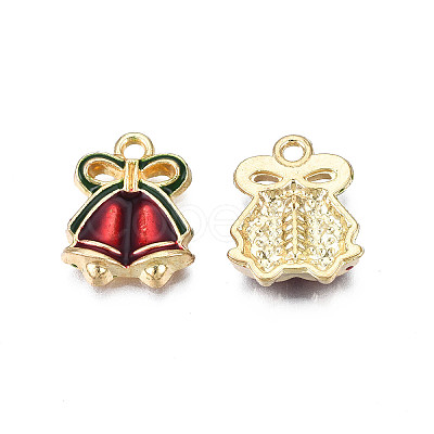 Rack Plating Alloy Enamel Pendants X-ENAM-N055-156-1