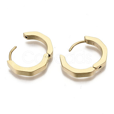 304 Stainless Steel Huggie Hoop Earrings STAS-R115-22G-1