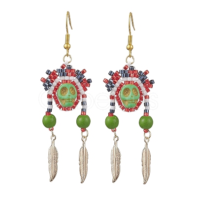 Iron Dangle Stud Earring EJEW-MZ00189-02-1